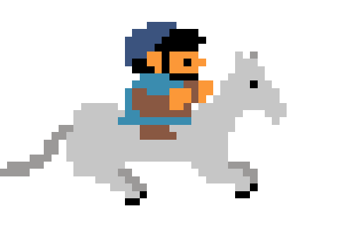 Turgut à cheval